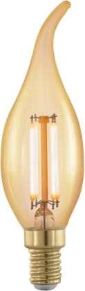 Symple Stuff 4W E14 Dimmable LED Vintage Edison Candle Light Bulb  Amber (Set of 10) Symple Stuff  - Size: 10cm H X 6cm W