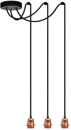 Borough Wharf Aaden 3-Light Bulb Pendant Borough Wharf Finish: Copper  - Size: Mini Borough Wharf Aaden 3-Light Bulb Pendant Borough Wharf Finish: Copper  - Size: Mini