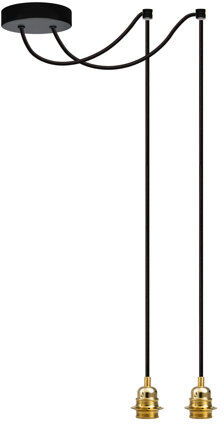 Borough Wharf Aaden 2-Light Bulb Pendant Borough Wharf Finish: Brass  - Size: Small Borough Wharf Aaden 2-Light Bulb Pendant Borough Wharf Finish: Brass  - Size: Small