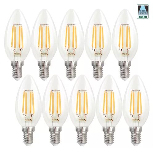 Symple Stuff 5W E14 Dimmable LED Candle Light Bulb (Set of 10) Symple Stuff  - Size: Symple Stuff 5W E14 Dimmable LED Candle Light Bulb (Set of 10) Symple Stuff  - Size: