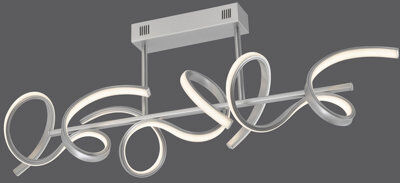 Ebern Designs Huguette 3-Light 82cm LED Integrated Semi Flush Mount Ebern Designs  - Size: 15cm H X 70cm W X 11cm D Ebern Designs Huguette 3-Light 82cm LED Integrated Semi Flush Mount Ebern Designs  - Size: 15cm H X 70cm W X 11cm D