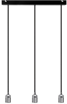 Rio Rona 3 - Light Bulb Pendant Williston Forge Finish: Nickel, Size: 157cm H x 7cm W x 4cm D  - Size: 28cm H x 150cm W x 28cm D Rio Rona 3 - Light Bulb Pendant Williston Forge Finish: Nickel, Size: 157cm H x 7cm W x 4cm D  - Size: 28cm H x 150cm W x 28cm D