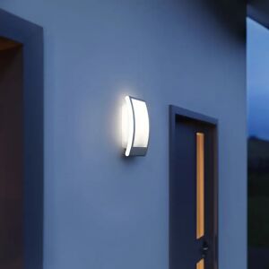 Steinel Modern Outdoor Wall Light L 22 N Anthracite with Dusk to Dwan Sensor E27 Flush Mount 28.0 H x 16.2 W x 8.1 D cm