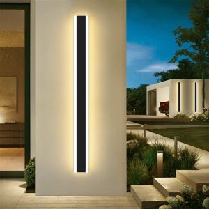 Ivy Bronx 150CM Modern Wall Light, 48W Indoor/Outdoor IP65 Rainproof Hard-Wired Long Wall Light, 3000K Warm White LED Garden Wall Lights For Hallway, Porches, B Matte Black 150cm H X 6cm W X 3.5cm D Ivy Bronx 150CM Modern Wall Light, 48W Indoor/Outdoor IP65 Rainproof Hard-Wired Long Wall Light, 3000K Warm White LED Garden Wall Lights For Hallway, Porches, B Matte Black 150cm H X 6cm W X 3.5cm D