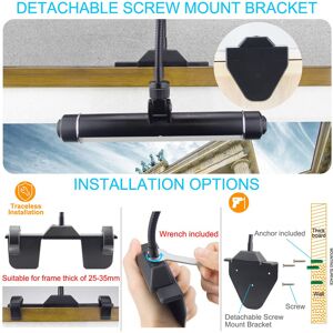 Metro Battery Powered Dimmable LED Wall Mount Picture Light Matte Black 10.5cm H X 21.4cm W X 10cm D Metro Battery Powered Dimmable LED Wall Mount Picture Light Matte Black 10.5cm H X 21.4cm W X 10cm D