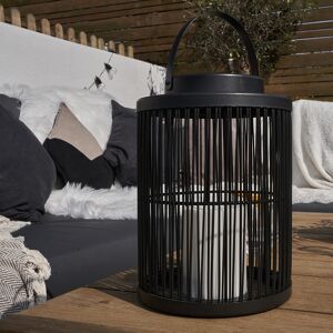 Dakota Fields Ailyah Black 24Cm H Battery Powered Integrated LED Outdoor Lantern Black 22cm H X 16cm W X 16cm D Dakota Fields Ailyah Black 24Cm H Battery Powered Integrated LED Outdoor Lantern Black 22cm H X 16cm W X 16cm D