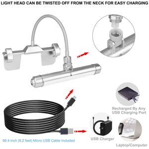 Metro Battery Powered Dimmable LED Wall Mount Picture Light Silver 10.5cm H X 21.4cm W X 10cm D Metro Battery Powered Dimmable LED Wall Mount Picture Light Silver 10.5cm H X 21.4cm W X 10cm D