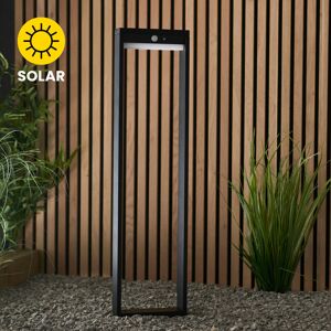 Ivy Bronx Abdifatah Black Low Voltage Solar Powered Integrated LED Metal Bollard Light Matte Black 80cm H x 14.7cm W x 14.7cm D Ivy Bronx Abdifatah Black Low Voltage Solar Powered Integrated LED Metal Bollard Light Matte Black 80cm H x 14.7cm W x 14.7cm D