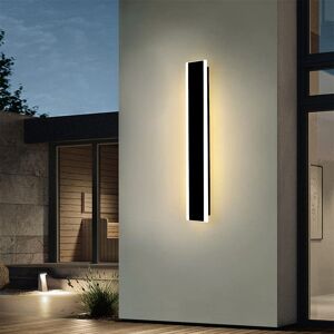 Metro Charlesetta Matte Black Integrated LED Outdoor Sconce Matte Black 60cm H X 6cm W X 3.5cm D Metro Charlesetta Matte Black Integrated LED Outdoor Sconce Matte Black 60cm H X 6cm W X 3.5cm D