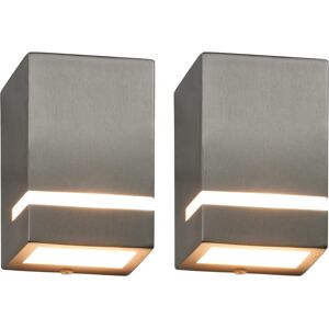 Dakota Fields Cullman Outdoor Wall Lights 35 W Silver Rectangular 5.91cm H X 3.74cm W X 9.5cm D Dakota Fields Cullman Outdoor Wall Lights 35 W Silver Rectangular 5.91cm H X 3.74cm W X 9.5cm D