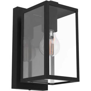 Ebern Designs Ellana Black Outdoor Wall Lantern black/gray 27.0 H x 12.0 W x 17.0 D cm