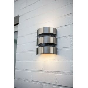 Dakota Fields Vahan Integrated LED Outdoor Wall Light with Motion Sensor gray/white 15.0 H x 17.0 W x 6.0 D cm