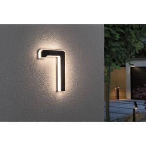 Paulmann Black Solar Powered Integrated LED Outdoor Flush Mount black/white 23.0 H x 16.0 W x 32.0 D cm