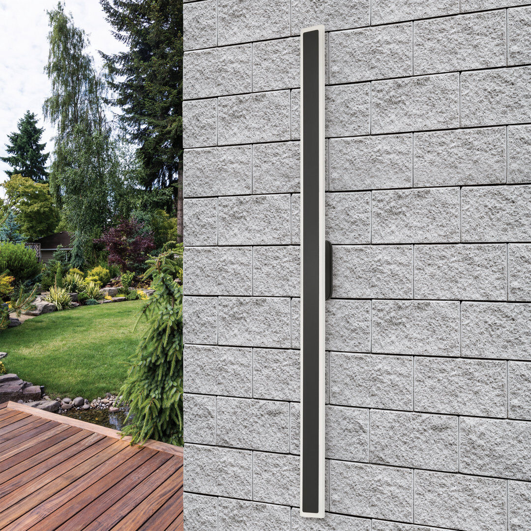 Metro Astacia LED Wall Light, IP54 Weatherproof, Indoor/Outdoor, 3000K Dark Grey 142.5cm H x 8.5cm W x 6.5cm D