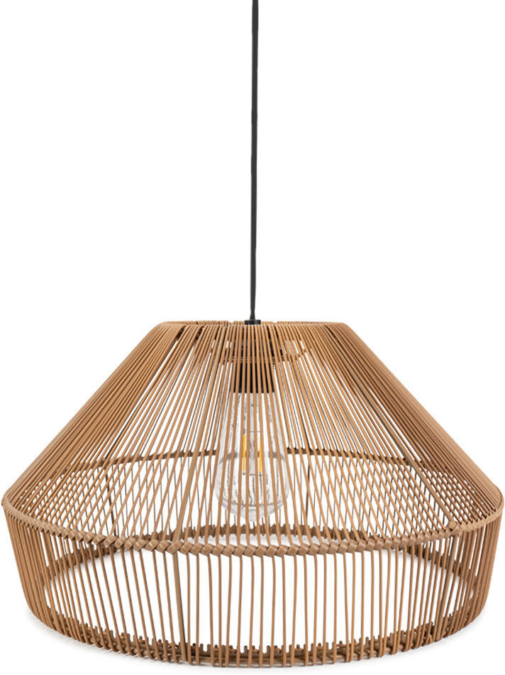 17 Stories Alheli 22cm Solar Powered Integrated LED Outdoor Hanging Light Black;Brown 22cm H X 40cm W X 40cm D