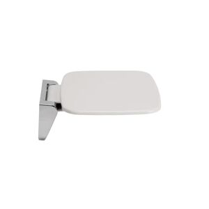Croydex White & Chrome Shower Seat 38.5 H x 13.5 W x 33.5 D cm