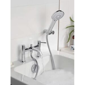 Bristan Mila Deck Mounted Bath Shower Mixer gray 14.0 H x 23.0 W cm