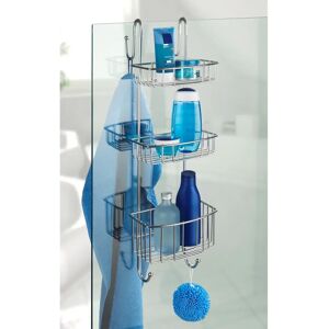 WENKO Shower Caddy 3 shelves Olesi, stainless steel gray 70.0 H x 22.5 W x 22.0 D cm