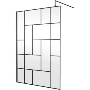 Hudson Reed Abstract Wetroom Screens 0.8cm black 495.3 H x 355.6 W x 0.8 D cm