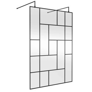 Hudson Reed Abstract Wetroom Screens 0.8cm black 195.0 H x 90.0 W x 0.8 D cm