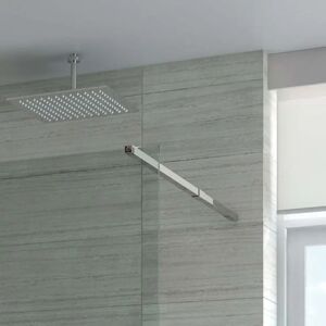 Belfry Bathroom Gough Extension Support Bar For Shower Screen gray 2.0 H x 120.0 W x 2.0 D cm