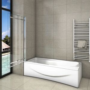 17 Stories 900X1400mm Double Bath Screen Clear Glass Pivot Sliding Shower Framed Panel