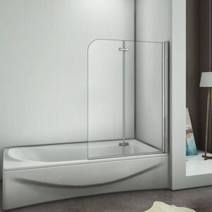 17 Stories 180 Hinge 2 Fold Bath Shower Screen Door Panel 1400mm Height gray 140.0 H x 90.0 W cm