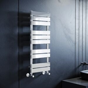 Belfry Bathroom Penstemon Vertical Flat Panel Towel Rail gray 100.0 H x 40.0 W x 6.8 D cm