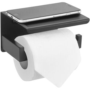 Canora Grey Beetner Wall Mounted Toilet Paper Holder Matte Black 8.5cm H X 13.5cm W X 11cm D