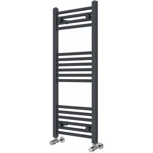 Rebrilliant Wiest Straight Heated Towel Rail Radiator Bathroom Ladder Warmer Anthracite 100cm H x 40cm W x 3cm D