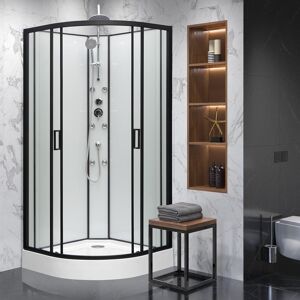 Vidalux Kontrast CC 900 x 900 Quadrant Hydro Shower Cabin Chrome 210cm H X 90cm W X 90cm D