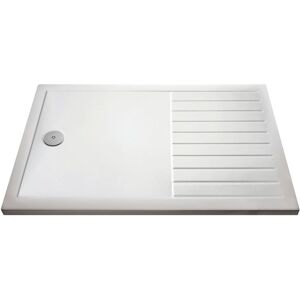 Nuie Ewell Walk in Shower Tray Plastic Gloss White 40cm H x 900cm W x 1400cm D