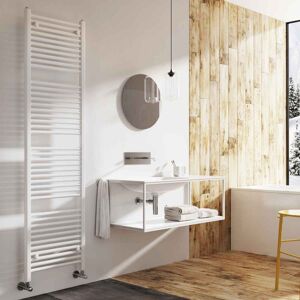 White Stone Winders Vertical Straight Towel Rail White 1800mm H x 500mm W x 30mm D