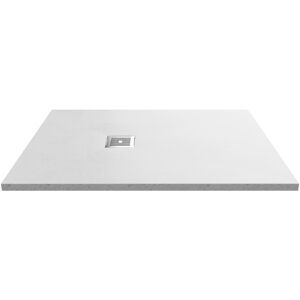 Nuie 1200 x 800 mm Standard Shower Tray White Slate 3.3cm H x 90cm W x 120cm D