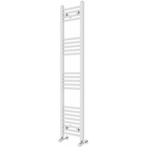 Rebrilliant Wiest Straight Heated Towel Rail Radiator Bathroom Ladder Warmer White 140cm H x 30cm W x 3cm D