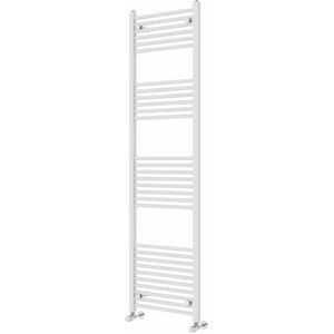 Rebrilliant Wiest Straight Heated Towel Rail Radiator Bathroom Ladder Warmer White 180cm H x 50cm W x 3cm D