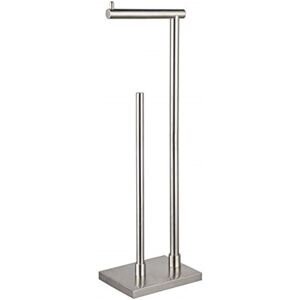 Belfry Bathroom Vanpelt Free Standing Toilet Roll Holder Silver 55.5cm H X 18cm W X 13.5cm D