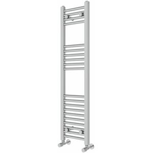 Rebrilliant Wiest Straight Heated Towel Rail Radiator Bathroom Ladder Warmer Chrome 120cm H x 30cm W x 3cm D