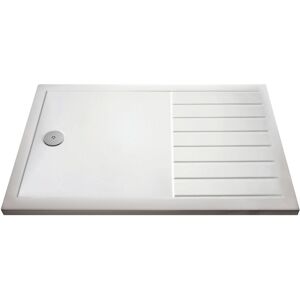 Nuie Ewell Walk in Shower Tray Plastic Gloss White 40cm H x 700cm W x 1700cm D