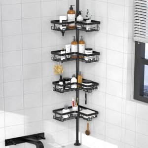 Rebrilliant Frame Mounted Stainless Steel Shower Caddy Black