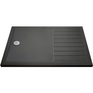 Nuie Ewell Walk in Shower Tray Plastic Slate Grey 40cm H x 800cm W x 1400cm D