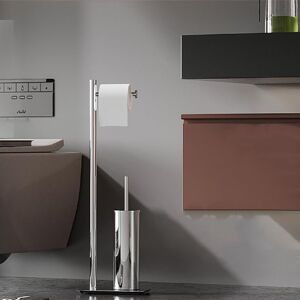 Rebrilliant Free Standing Toilet Paper Holder Polished Chrome 25cm H X 8cm W X 8cm D
