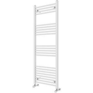 Rebrilliant Wiest Straight Heated Towel Rail Radiator Bathroom Ladder Warmer White 140cm H x 50cm W x 3cm D