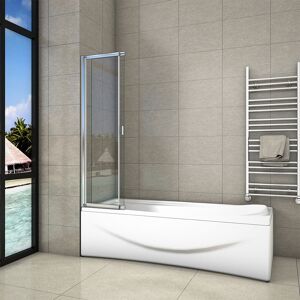 17 Stories Norinne 800mm W x 1400mm H Bath Screen with Glass Stainless Steel 1,400mm H 17 Stories Norinne 800mm W x 1400mm H Bath Screen with Glass Stainless Steel 1,400mm H