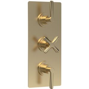 Nuie Triple Thermostatic Valve Chrome 28cm H X 12cm W X 14.2cm D Nuie Triple Thermostatic Valve Chrome 28cm H X 12cm W X 14.2cm D