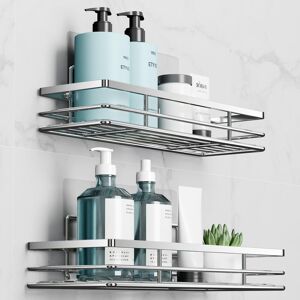 Latitude Run Balon Wall Shower Caddy Light Silver 5cm H X 30cm W X 11cm D Latitude Run Balon Wall Shower Caddy Light Silver 5cm H X 30cm W X 11cm D