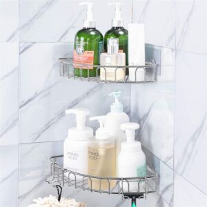Rebrilliant Telauges Suction Shower Caddy Silver 6cm H X 26cm W X 26cm D Rebrilliant Telauges Suction Shower Caddy Silver 6cm H X 26cm W X 26cm D