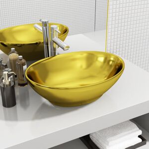 Fairmont Park West Mersea Ceramic Countertop Basin Gold 400mm L X 330mm W X 135mm H Fairmont Park West Mersea Ceramic Countertop Basin Gold 400mm L X 330mm W X 135mm H
