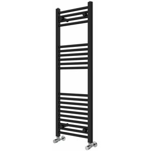 Rebrilliant Wiest Straight Heated Towel Rail Radiator Bathroom Ladder Warmer Black 120cm H x 40cm W x 3cm D Rebrilliant Wiest Straight Heated Towel Rail Radiator Bathroom Ladder Warmer Black 120cm H x 40cm W x 3cm D