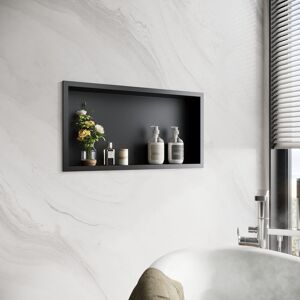 Latitude Run Betzi Shower Shelf Matte Black 33.8cm H X 63.8cm W X 10cm D Latitude Run Betzi Shower Shelf Matte Black 33.8cm H X 63.8cm W X 10cm D